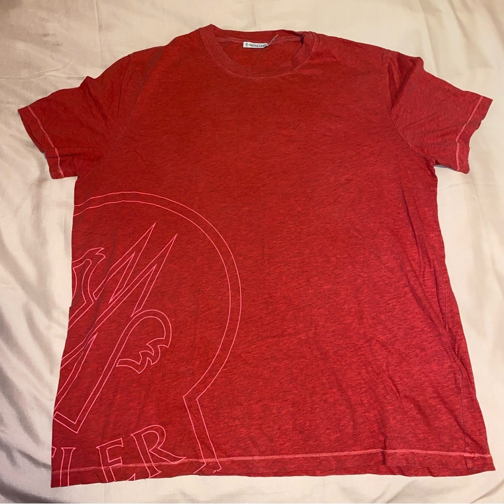 COPY - MONCLER RED TSHIRT LOGO GRAPHIC